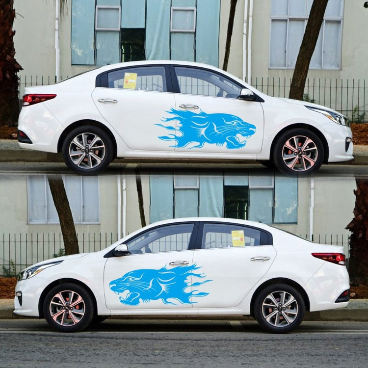 2 PCS/Set D-417 Adesivo decorativo modificato per auto con motivo a leone, D-417