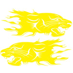 2 PCS/Set D-417 Adesivo decorativo modificato per auto con motivo a leone, D-417