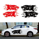 2 PCS/Set D-417 Adesivo decorativo modificato per auto con motivo a leone, D-417
