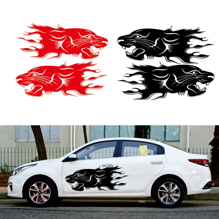 2 PCS/Set D-417 Adesivo decorativo modificato per auto con motivo a leone, D-417