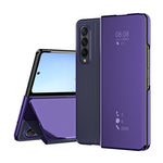 Custodia per telefono antiurto a specchio ribaltabile orizzontale, For Samsung Galaxy Z Fold4
