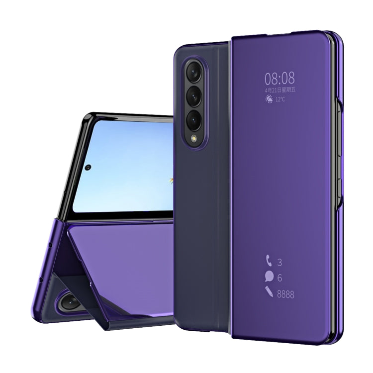 Custodia per telefono antiurto a specchio ribaltabile orizzontale, For Samsung Galaxy Z Fold4