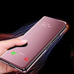 Custodia per telefono antiurto a specchio ribaltabile orizzontale, For Samsung Galaxy Z Fold4