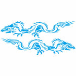 2 PCS/Set D-418 Dragon Totem Tribe Pattern Adesivo decorativo modificato per auto, D-418