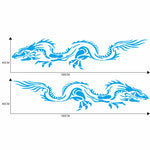 2 PCS/Set D-418 Dragon Totem Tribe Pattern Adesivo decorativo modificato per auto, D-418