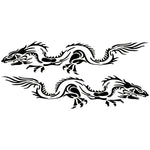 2 PCS/Set D-418 Dragon Totem Tribe Pattern Adesivo decorativo modificato per auto, D-418