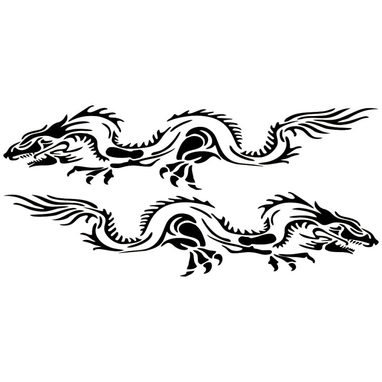 2 PCS/Set D-418 Dragon Totem Tribe Pattern Adesivo decorativo modificato per auto, D-418