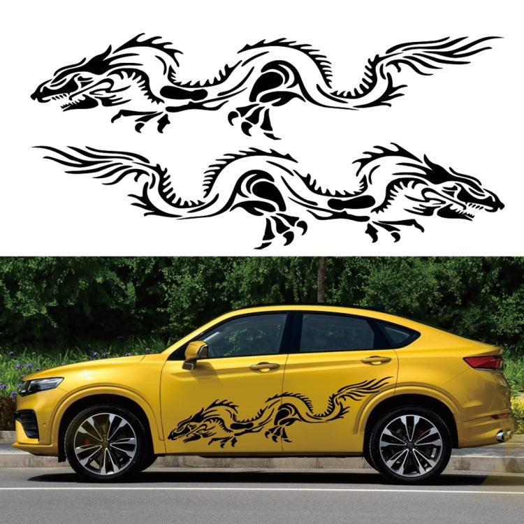 2 PCS/Set D-418 Dragon Totem Tribe Pattern Adesivo decorativo modificato per auto, D-418