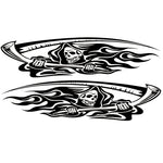 2 Pz/set D-435 Grim Reaper Modello Auto Modificato Adesivo Decorativo, D-435