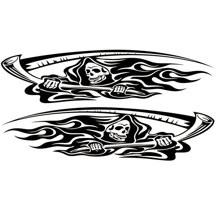 2 Pz/set D-435 Grim Reaper Modello Auto Modificato Adesivo Decorativo, D-435