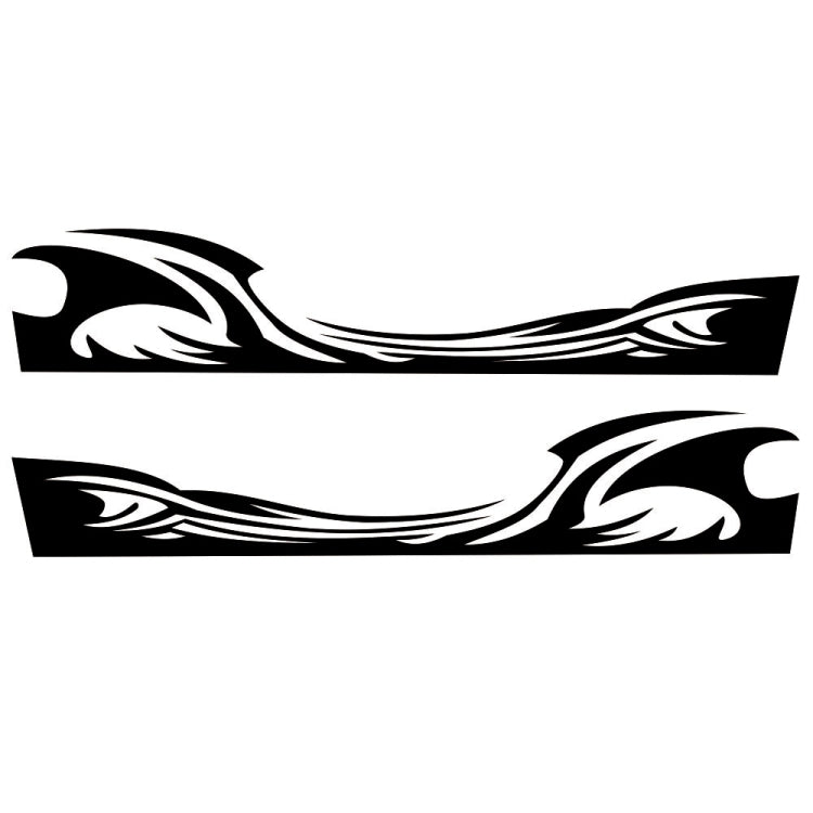2 pezzi / set D-467 Adesivo decorativo modificato per auto con motivo a onde, D-467