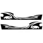 2 pezzi / set D-467 Adesivo decorativo modificato per auto con motivo a onde, D-467