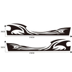 2 pezzi / set D-467 Adesivo decorativo modificato per auto con motivo a onde, D-467