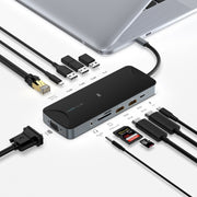 V240 Docking station HUB maschio multifunzionale USB-C / Type-C 3.1 12 in 1