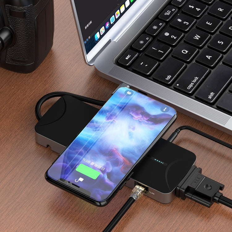 V240 Docking station HUB maschio multifunzionale USB-C / Type-C 3.1 12 in 1
