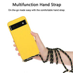 Materiale paglia di grano + custodia protettiva in TPU con cordino, For Google Pixel 6, For Google Pixel 6 Pro