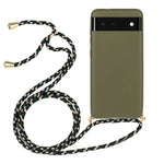 Materiale paglia di grano + custodia protettiva in TPU con cordino, For Google Pixel 6, For Google Pixel 6 Pro