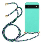 Materiale paglia di grano + custodia protettiva in TPU con cordino, For Google Pixel 6, For Google Pixel 6 Pro