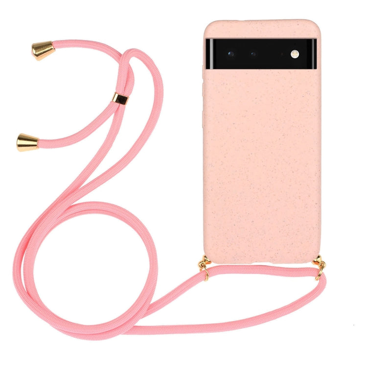 Materiale paglia di grano + custodia protettiva in TPU con cordino, For Google Pixel 6, For Google Pixel 6 Pro
