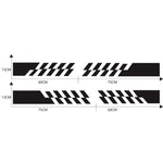 2 pezzi / set D-487 Adesivo decorativo modificato per auto con motivo a strisce, D-487