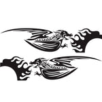 2 PCS/Set D-489 Adesivo decorativo modificato per auto modello drago sputafuoco, D-489