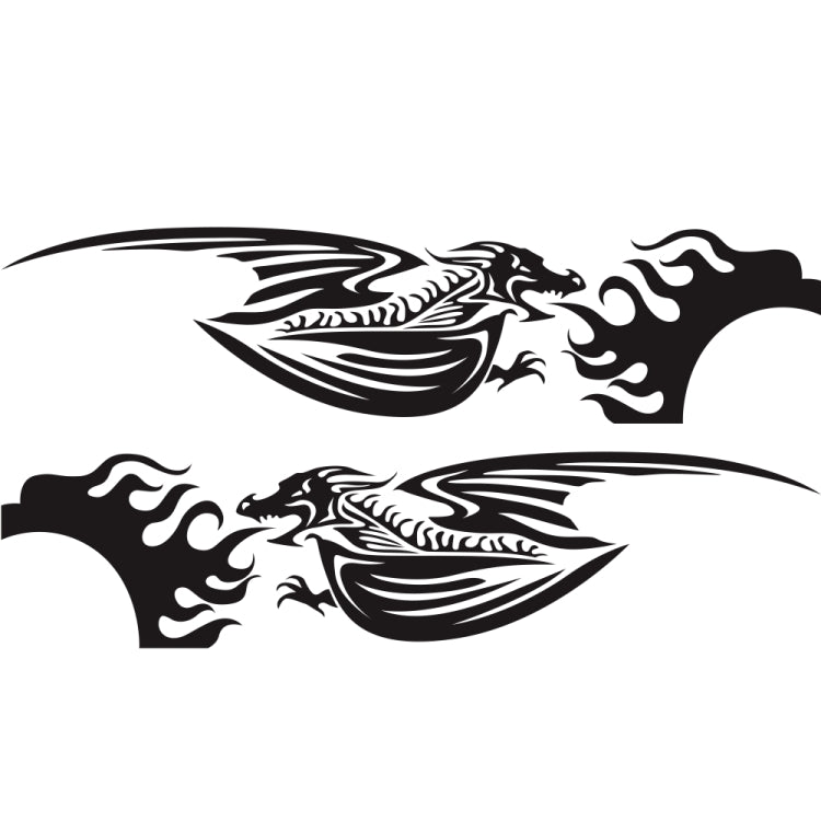 2 PCS/Set D-489 Adesivo decorativo modificato per auto modello drago sputafuoco, D-489