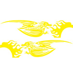 2 PCS/Set D-489 Adesivo decorativo modificato per auto modello drago sputafuoco, D-489