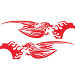 2 PCS/Set D-489 Adesivo decorativo modificato per auto modello drago sputafuoco, D-489