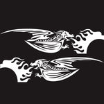 2 PCS/Set D-489 Adesivo decorativo modificato per auto modello drago sputafuoco, D-489