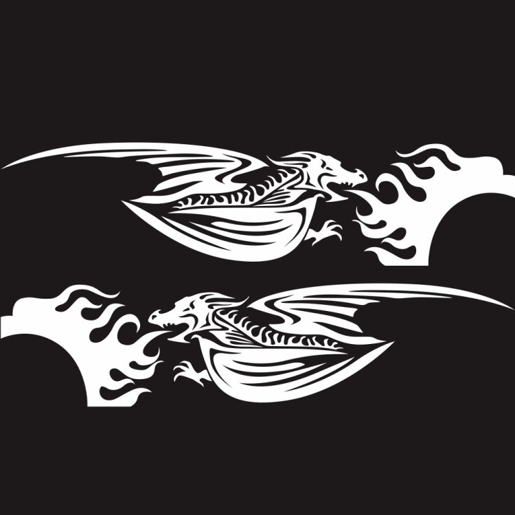 2 PCS/Set D-489 Adesivo decorativo modificato per auto modello drago sputafuoco, D-489