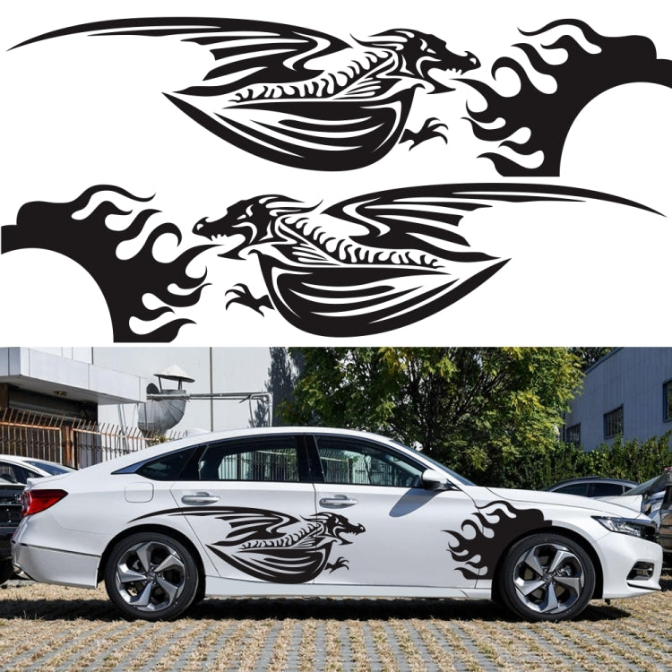 2 PCS/Set D-489 Adesivo decorativo modificato per auto modello drago sputafuoco, D-489