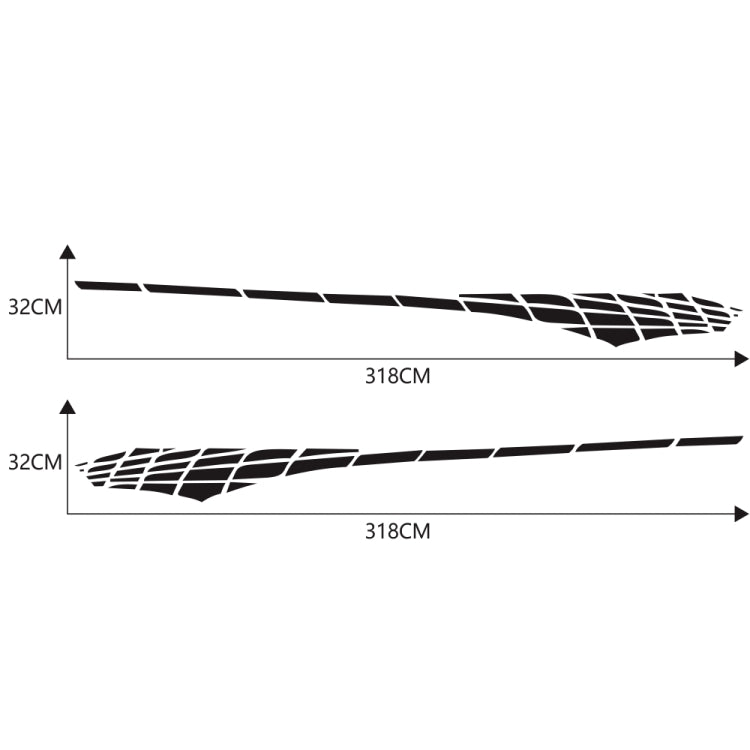 2 PCS/Set D-501 Adesivo decorativo modificato per auto con motivo scozzese, D-501