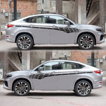 2 PCS/Set D-501 Adesivo decorativo modificato per auto con motivo scozzese, D-501