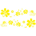 2 PCS/Set D-510 Adesivo decorativo modificato per auto con motivo a fiori, D-510