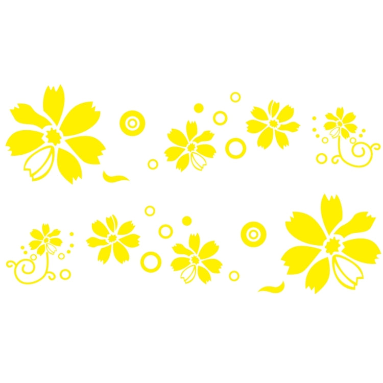 2 PCS/Set D-510 Adesivo decorativo modificato per auto con motivo a fiori, D-510