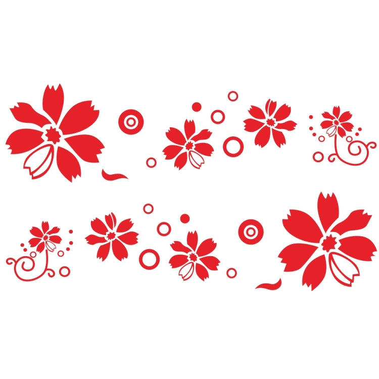 2 PCS/Set D-510 Adesivo decorativo modificato per auto con motivo a fiori, D-510