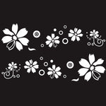 2 PCS/Set D-510 Adesivo decorativo modificato per auto con motivo a fiori, D-510