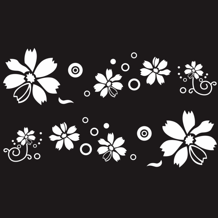2 PCS/Set D-510 Adesivo decorativo modificato per auto con motivo a fiori, D-510