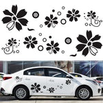 2 PCS/Set D-510 Adesivo decorativo modificato per auto con motivo a fiori, D-510