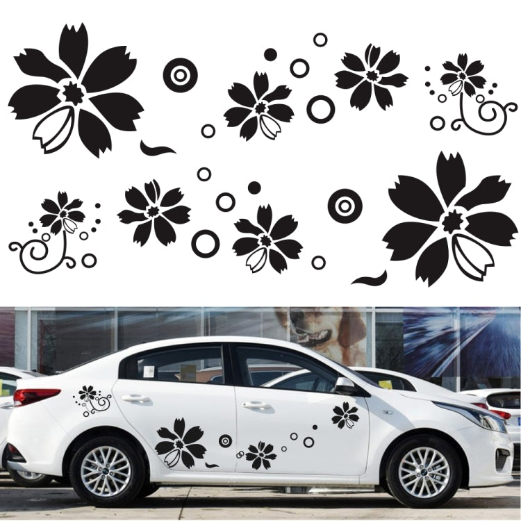 2 PCS/Set D-510 Adesivo decorativo modificato per auto con motivo a fiori, D-510