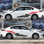 2 PCS/Set D-538 Adesivo decorativo modificato per auto modello totem a scacchi
