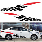 2 PCS/Set D-538 Adesivo decorativo modificato per auto modello totem a scacchi