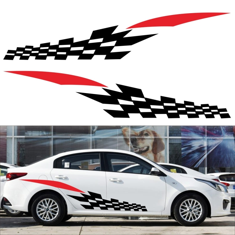 2 PCS/Set D-538 Adesivo decorativo modificato per auto modello totem a scacchi