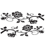 2 PCS/Set D-545 Adesivo decorativo modificato per auto con motivo a rose, D-545