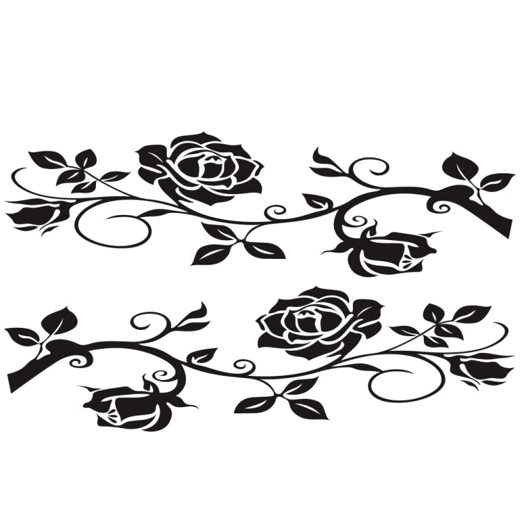 2 PCS/Set D-545 Adesivo decorativo modificato per auto con motivo a rose, D-545