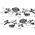 2 PCS/Set D-545 Adesivo decorativo modificato per auto con motivo a rose, D-545