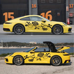 2 PCS/Set D-545 Adesivo decorativo modificato per auto con motivo a rose, D-545