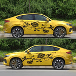 2 PCS/Set D-545 Adesivo decorativo modificato per auto con motivo a rose, D-545
