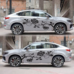 2 PCS/Set D-545 Adesivo decorativo modificato per auto con motivo a rose, D-545