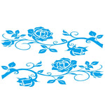 2 PCS/Set D-545 Adesivo decorativo modificato per auto con motivo a rose, D-545